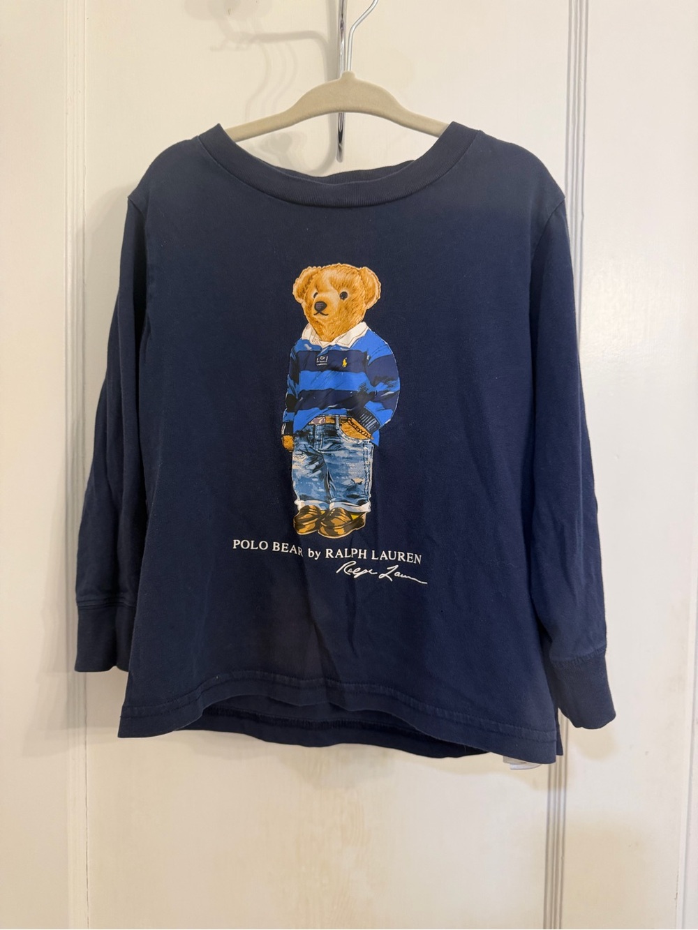 Ralph Lauren Polo Bear Rugby Navy Long-Sleeve Kids